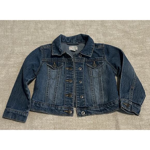 The Childrens Place Denim Jean Jacket, Kids 2T Long Sleeve, Button Up Toddler - Picture 1 of 11